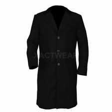 Trench cappotto uomo Peaky Blinders Thomas Shelby nero lana lungo moda