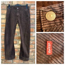Jeans vintage Levi’s Engineered in corda intrecciata Y2K in velluto a coste taglia 34 x 32