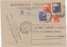 Intero postale da L. 4 + atri