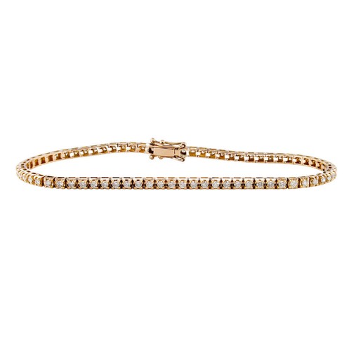 Bracciale tennis oro rosa - tennis, in