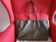 borsa donna Fendi Shopper Tote shopping bag Borsa a mano Vintage marrone 