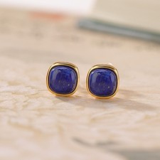 N02 Orecchini Quadrato Blu