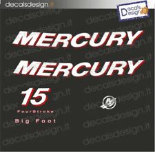 Adesivi motore marino fuoribordo Mercury 15 cv bigfoot  barca stickers