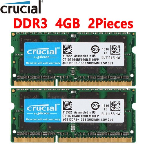 Crucial kit 4 gb - 8, ddr3