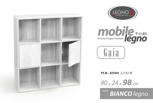 Libreria bassa cubi moderna - libreria,