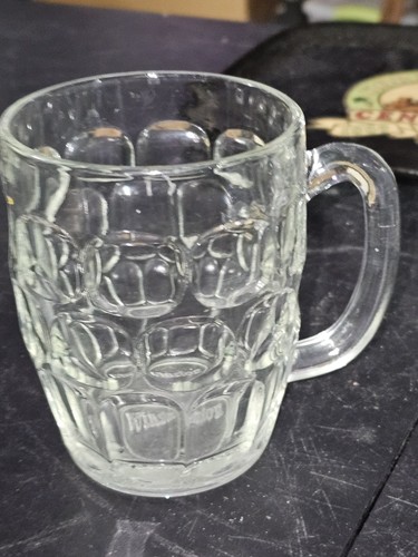 Tazza vetro con impronta - in,