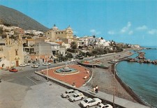 Cartolina Eolie Isola di Salina S. Marina lungomare case auto anni '70