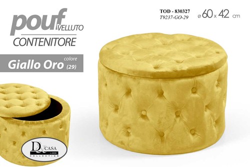 Pouf contenitore velluto - pouf,