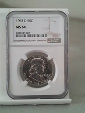 1963-D Franklin mezzo dollaro