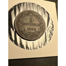 1862 N Italy 5 Centesimi Z5492