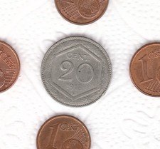 N 2   ITALIA   RARA MONETA    20    CENTESIMI  1918  RIBATTITURE  