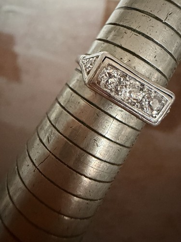 Bague art déco platine - déco,