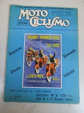 RIVISTA MOTOCICLISMO N. 29 1950 COPERTINA SCOOTER M. V. 125 C SUPER VESPA FRIULI