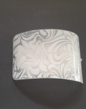Applique in vetro bianco Curvo