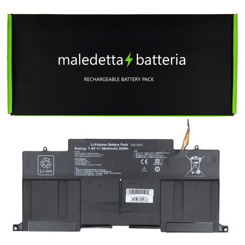 Batteria nera per asus ux31a - nera,
