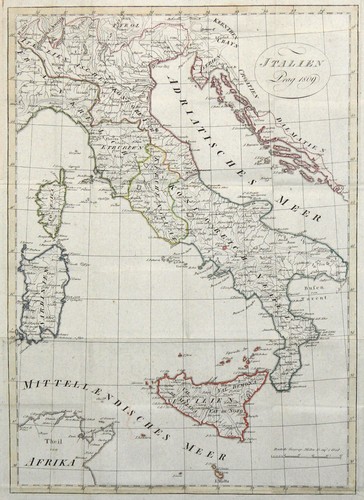 Italia originale incisione - originale,