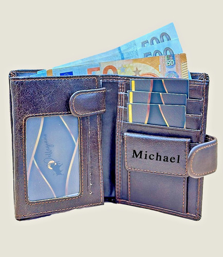 Portafoglio uomo trifold - uomo, in