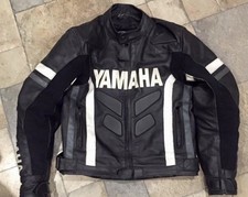 BLACK YAMAHA MOTORBIKE LEATHER