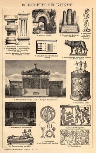 1893 arte architettura etrusca - arte,
