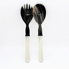 Coppia Insalata Argento e Corno - Cesa 1882 Stile inglese