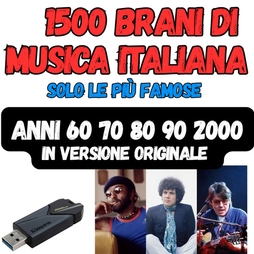 Pendrive 64gb 1500 brani - , di