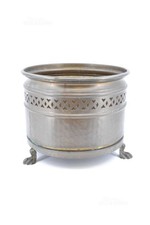 Vaso Porta Piante Tondo In Rame 3 Piedini 31x26cm