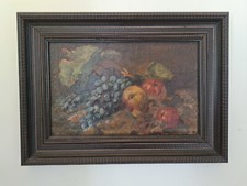 Natura morta con pesca e uva