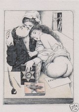EX LIBRIS BOOKPLATE EROTICO n