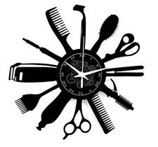 BARBER SHOP PARRUCCHIERE ➤ Orologio da Parete Barbiere Salone Idea Regalo