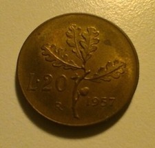 MONETA 20 LIRE - 1957 - ITALIA