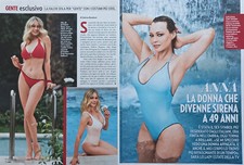 Italian Clipping Ritaglio 2021 ANNA FALCHI divenne sirena a 49 anni 4 PAGINE.