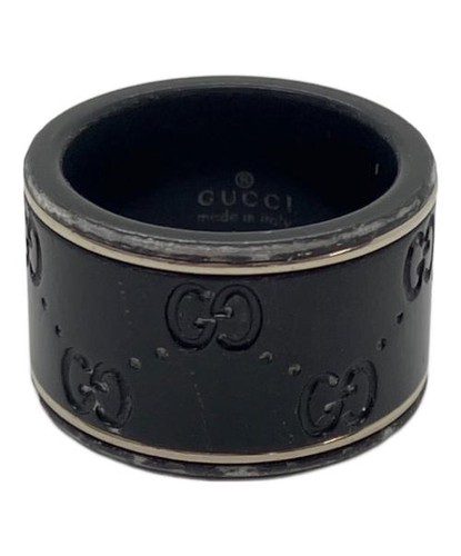 Anello icona gucci nero - gucci,