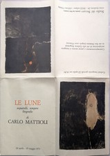 CARLO MATTIOLI - Invito alla mostra "Le lune" 1971