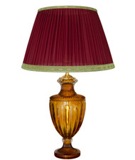 Lampada da tavolo classica salone grande elegante cristallo  AMBRA con paralume