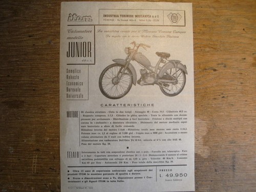 Itom junior ciclomotore cc - itom,