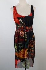 DESIGUAL VESTITO ABITO SMANICATO DONNA TG XL WOMAN CASUAL VINTAGE DRESS LOGO