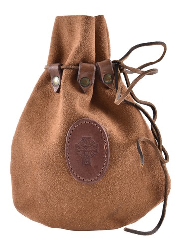 Borsa pelle medievale - pelle, con