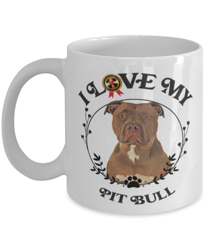 Pit bull mug love - pit, mug,
