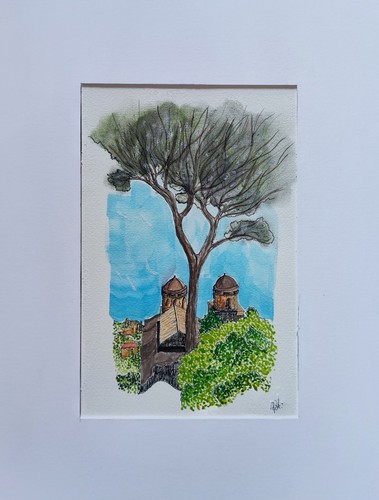 Acquerello villa rufolo - acquerello, su