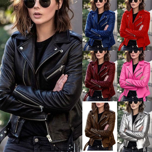 Giacca donna biker slim donna