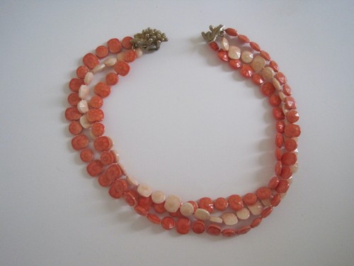 Girocollo piatto perle - , arancio