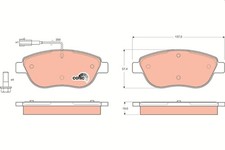 GDB1483 SET PASTIGLIE FRENO, FRENO A DISCO ABARTH 500 / 595 / 695 1.4