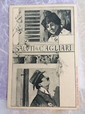 Arte Sarda Cartolina Felice Melis Marini 1899 Saluti da Cagliari Dessi Sardegna