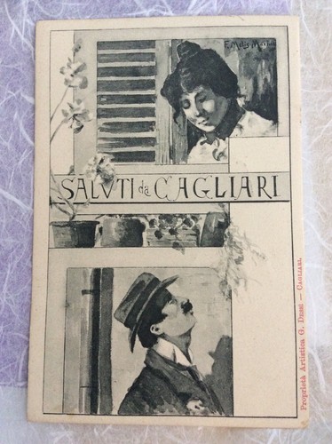 Arte sarda cartolina - sarda, felice