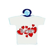 mini t-shirt con ventosa auto