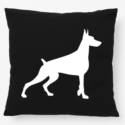 Cuscino dobermann silhouette - dobermann,