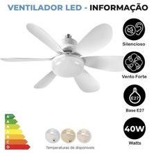 Ventilatore con lampadina e