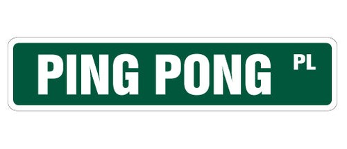 Ping pong cartello stradale - ping,