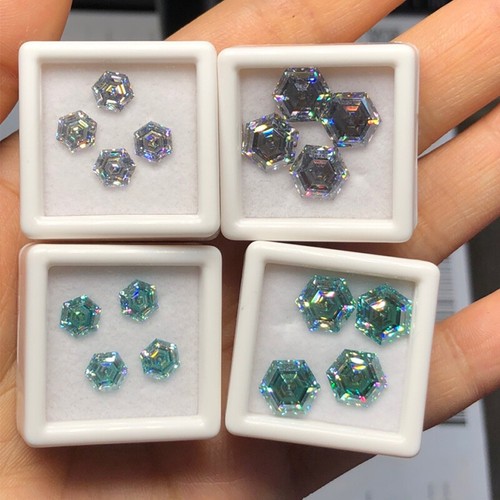Moissanite esagonale taglio - esagonale,