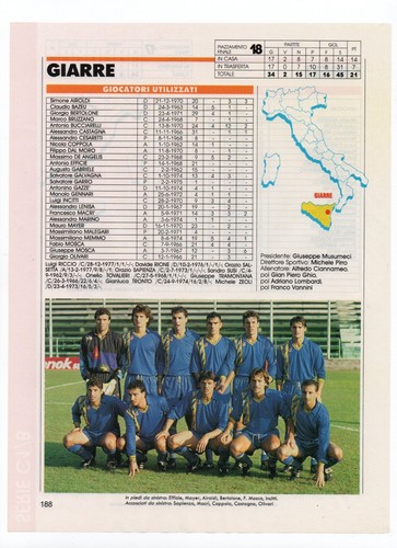 Giarre serie 1993 1994 - serie, c1/b